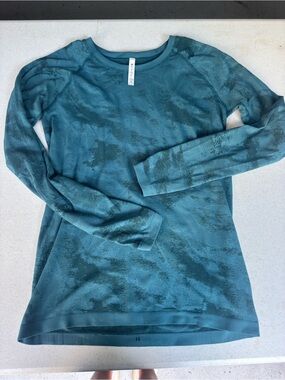 Athleta Teal Long-Sleeve Tee